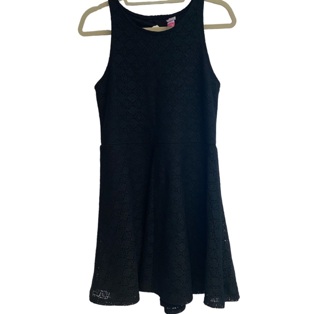 No Boundaries dress fit & flare lace with lining sleeveless knee length Sz L